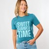 Simply Sage Market Sweet Summer Time Block Distressed Short Sleeve Tee - 2 of 4