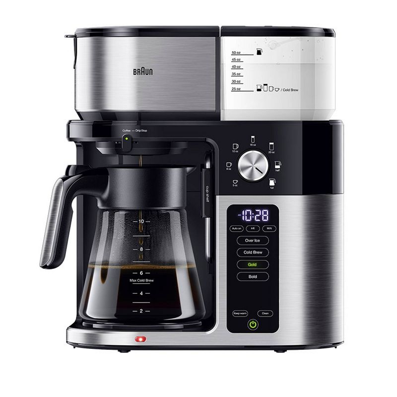 Braun MultiServe Plus 10-Cup Pod Free Drip Coffee Maker, 7 Brew Sizes / Hot &#38; Cold Brew, KF9250BK, 1 of 6