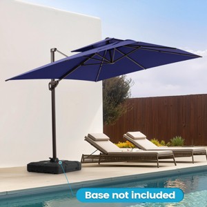 Crestlive Products 9'X11' Double Top Cantilever Umbrella Outdoor UV30+ 360° Rotation 6 Heights Adjustable Offset Umbrella - 1 of 4