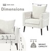 CAVINAS Chenille Accent Chair with Pillow and Solid Wood Legs,Modern Upholstered Living Room Chairs,Reading Chairs for Living Room - 3 of 4