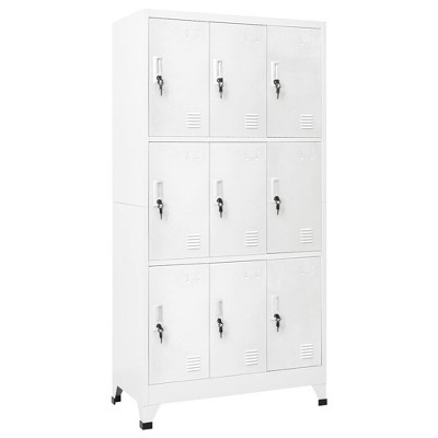 vidaXL Locker Cabinet Gray Steel 35.4x17.7x70.9 in Locker Cabinet