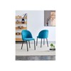 Modern Iron-Legged Chairs with Cushioned Comfort, 2-Pack - 3 of 4