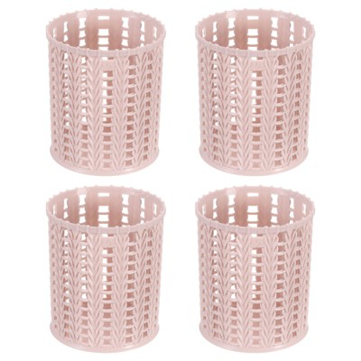 Unique Bargains Plastic Cute Desk Organizer Large-capacity Pencil Holder 3.1x3.1x3.9 Inch 4 Pcs
