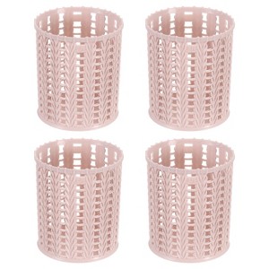 Unique Bargains Plastic Cute Desk Organizer Large-capacity Pencil Holder 3.1x3.1x3.9 Inch 4 Pcs - 1 of 4