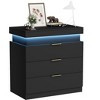 Bella Depot 28.8''W Nightstand with Drawers,Modern End Side Table,Sliding Top - 4 of 4