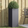 vidaXL Cold-Rolled Steel Planter - Anthracite Rectangular Raised Garden Bed for Outdoor, Patio, and Balcony Decor, 12.6"x10.8"x29.5" - 2 of 4
