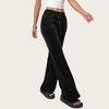 Anna-Kaci Women's Drawstring Waist Flare Leg Pants with Front Pockets and Soft Velvety Finish - 3 of 4
