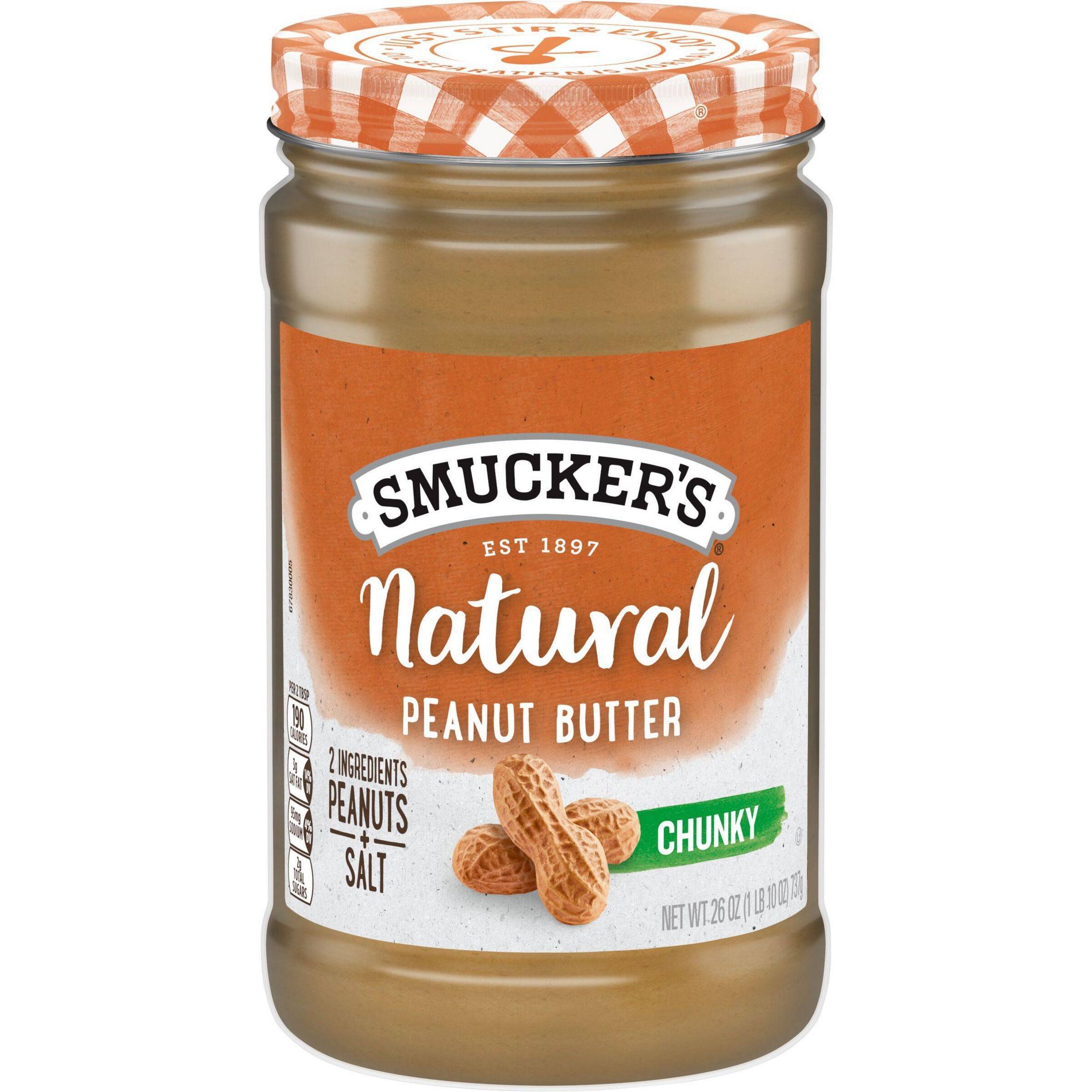 Smucker's Natural Chunky Peanut Butter - 26oz