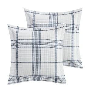 Waffle Plaid Euro Sham Set of 2 - Levtex Home - 1 of 4