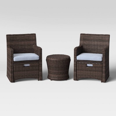 Halsted 5pc Wicker Patio Seating Set - Chambray - Threshold™