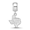 Black Bow Jewelry Sterling Silver Texas A&M Aggies NCAA Bead Charm - 4 of 4