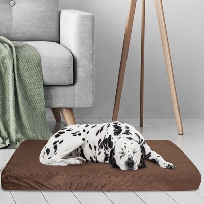 Brown Orthopedic Memory Foam Pet Bed with Washable Cover
