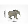 Collectible Wildlife Gifts | Elephant Toy, African, Elephantidae, Museum Quality Rubber Figure, Model, Animal, Hand Painted, 6" CH118 BB95 - 3 of 4