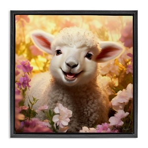 Stupell Industries Lamb in Flower Meadow, 25" x 25" - 1 of 4