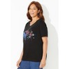 Catherines Women's Plus Size Stars & Shine Tee - 3 of 3