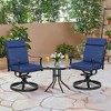 Aoodor 2Pcs Outdoor High Back Dining Chair Cushion Set, Fade and Water Resistant Polyester Fabric Cover with Ties and Zipper - 2 of 4