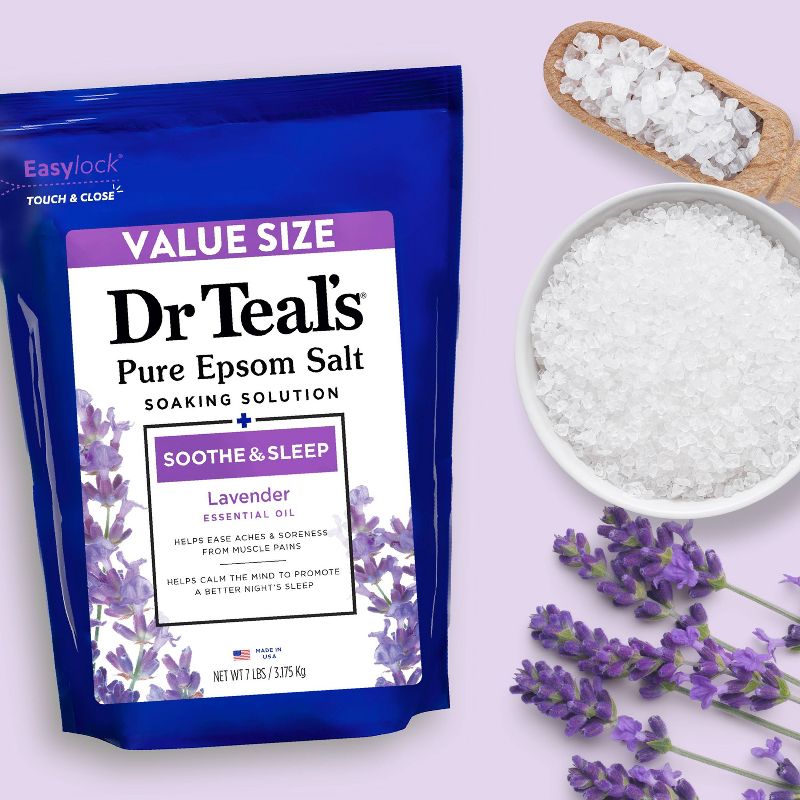 Dr Teal's Soothe & Sleep Lavender Pure Epsom Bath Salt, 3 of 11