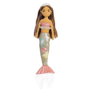 Aurora Large Coastal Sparkles Shelly Sea Sparkles Enchanting Stuffed Doll Pink 18" - 1 of 4