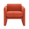 Teddy Fabric Waved Arm Chair with Metal Arm Decorations, Accent Chair for Living Room, Bedroom, Office - 4 of 4