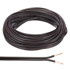 Unique Bargains Tinned Copper Insulated Heat Resistant PVC Covered 300V SPT-1 Round Wire 18AWG - 1 of 4