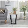 Vynxaria Elysian Contemporary Round End Table with Shelf - Stylish & Durable - 4 of 4