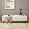 CAVINAS Modern 15.5"H Rectangle Ottoman Bench,Polyester Footrest Ottoman with Wood Legs,Modern Bench for Living Room Bedroom - 2 of 4