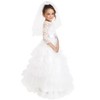 Dress Up America Bridal Gown Costume for Girls - Bride Dress Up Set - 3 of 4