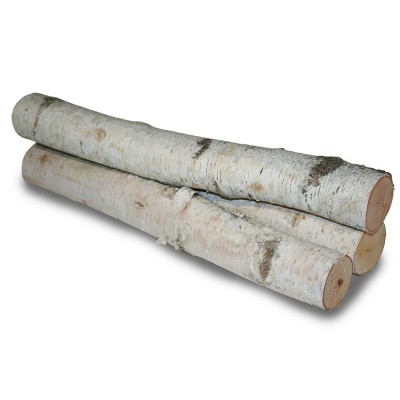 Wilson's Decorative White Birch Log Bundle - Set of 3 - 23-24" Long x 3-4" Diameter