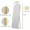 57 inchx 20 inch arched full length mirror wall mounted floor mirror aluminum alloy frame gold full body bathroom living room - 2 of 4