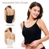 Falorda Women's Shelf Bra Camisole Tops Adjustable Spaghetti Strap Sequined Crop Top Sexy Slim-Fit Cami Double Lined Built in Bra for Party - 2 of 4