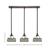 Toltec Lighting Any 3 - Light Chandelier in  Dark Granite with 7" Royal Merlot Art Glass Shade - 2 of 2