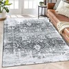 Area Rug Oriental Vintage Distressed Rug for Living Room Bedroom - 2 of 4