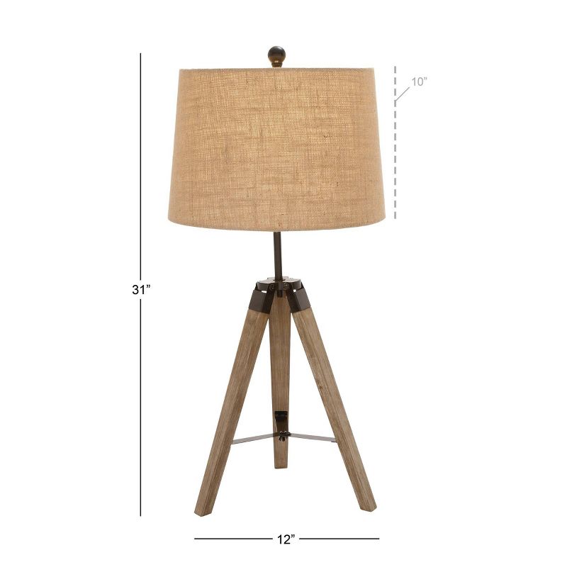Wood Tripod Table Lamp Set of 2 Brown - Olivia &#38; May, 4 of 9