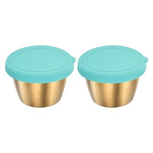 Unique Bargains Salad Dressing Small Sky Blue Condiment Containers with Lids 2.4" x 1.5" - 1 of 4