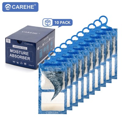 UNISOAR Hanging Moisture Absorbers Bags, Effective Dehumidifiers for Closet, Wardrobe & Bedroom, Absorbs Excess Humidity, Prevents Dampness & Odor