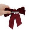 Unique Bargains Elegant Camellia Butterfly Bow Duckbill Hair Clips Wine Red 1 Pc - 4 of 4