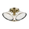 Livex Lighting Home Basics 3 - Light Flush Mount in  Antique Brass - 3 of 4