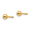 Black Bow Jewelry 4mm Polished Ball Screw Back Stud Earrings in 14k Yellow Gold - 2 of 4