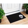 HomeRoots 24" X 36" Black And White Coir Skull Outdoor Halloween Door Mat - 2 of 4