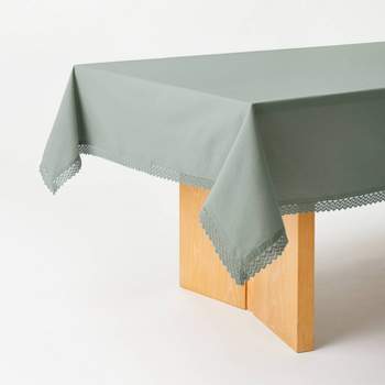 Cotton Tablecloth Green - Threshold™ designed with Studio McGee