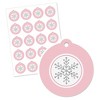 Big Dot of Happiness Pink Winter Wonderland - Holiday Snowflake Birthday Party or Baby Shower Favor Gift Tags (Set of 20) - image 2 of 4