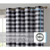 HLC.ME Hilltop Buffalo Check Textured Light Filtering Grommet Lightweight Window Curtain Panels - Set of 2 - 2 of 4
