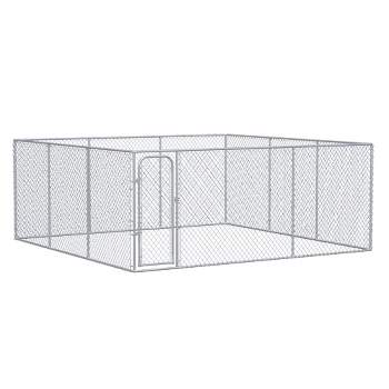 PawHut Dog Playpen for Small Dogs & Medium Large Dogs, Outdoor Playpen Dog Exercise Pen with Anti-Jumping Height, Dog Run Enclosure