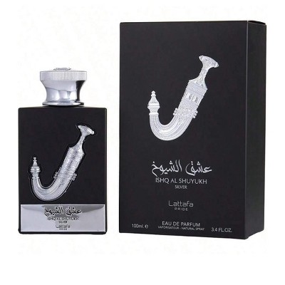 Lattafa Pride Ishq Al Shuyukh Silver By Lattafa Unisex Bergamot, Lemon, Cedar, Patchouli, Amberwood Eau De Parfum Spray 3.4 Oz