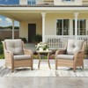 Buenhomino 3 Pieces Patio Furniture Set, PE Rattan Wicker Patio Set with Two Outdoor Chairs and Table for Porch, Garden Poolside Balcony - 2 of 4