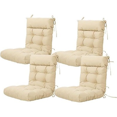ARTPLAN Patio Chair Cushion,Tufted Adirondack Outdoor Chair Cushion,Wicker High Back Outdoor Seat Cushion,Set of 4,21"X21"X4" (4 Pack)