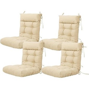 ARTPLAN Patio Chair Cushion,Tufted Adirondack Outdoor Chair Cushion,Wicker High Back Outdoor Seat Cushion,Set of 4,21"X21"X4" (4 Pack) - 1 of 4