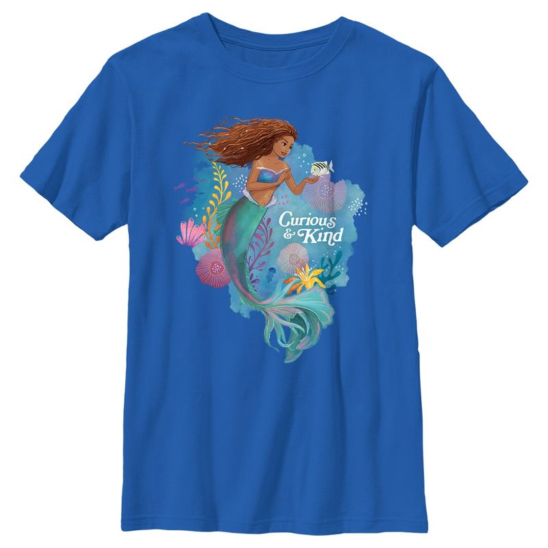 Boy's The Little Mermaid Ariel Curious & Kind T-Shirt, 1 of 6