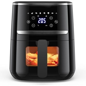 5QT Air Fryer with LED Display - Multi-Cook Function, 50dB Quiet Operation, Auto Shut-Off, Dishwasher Safe Basket - 1 of 4