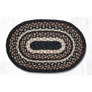 Earth Rugs Eco-Friendly Jute Placemat – Mocha/Frappuccino Braided Table Mat 13"x19" - 1 of 3
